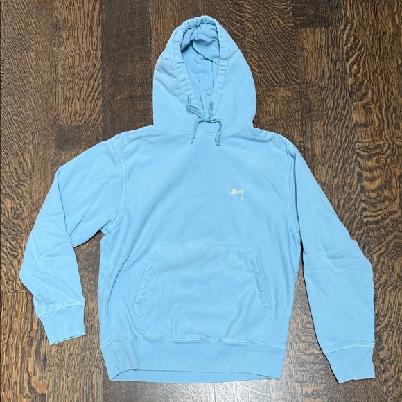 Stussy Men's Sky Blue Hoodie - Picture 1 of 6
